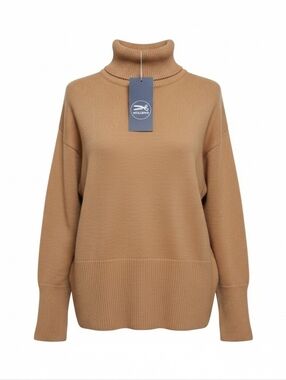 Women's Oversized turtleneck sweater. Cocoa